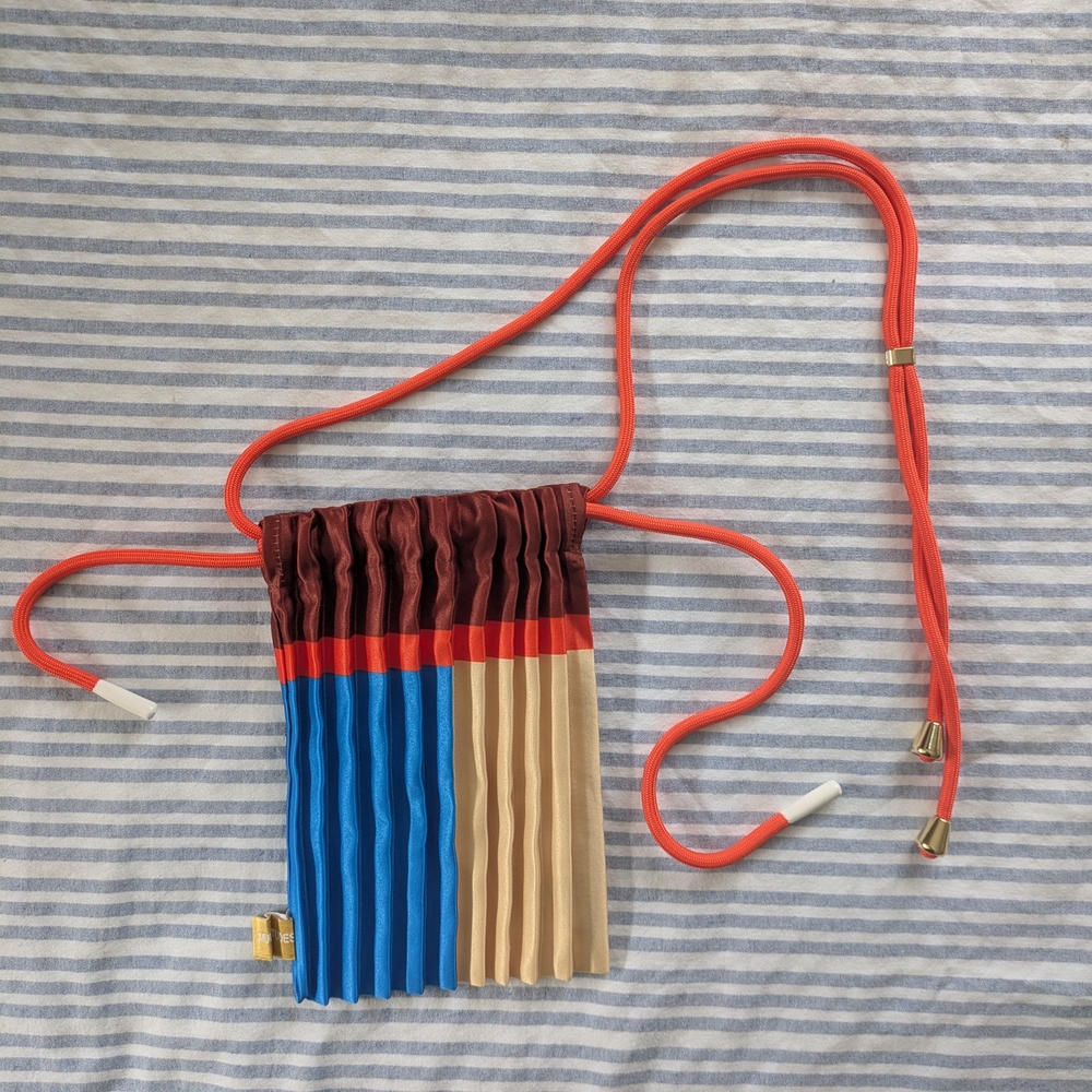 Colorful Pleated Crossbody Bag